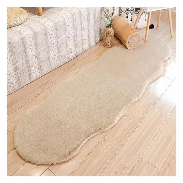 Ultra Soft Rabbit Fur Carpet 60x180cm Irregular Shape Decor Rugs