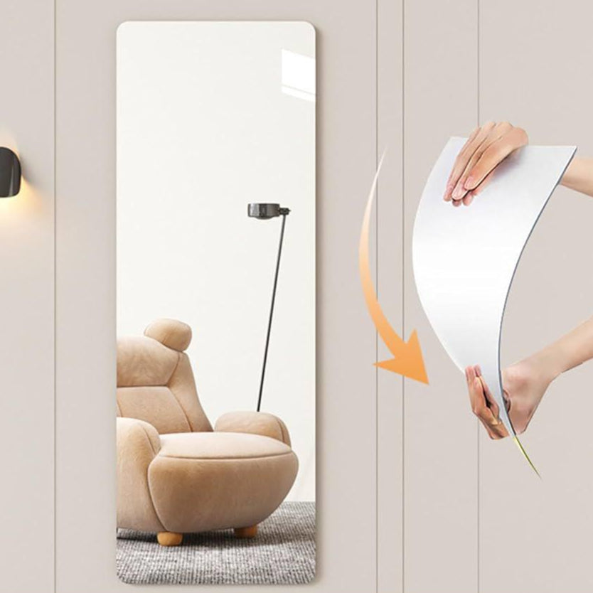 Unbreakable Acrylic Mirror – Self Adhesive Rectangular Design