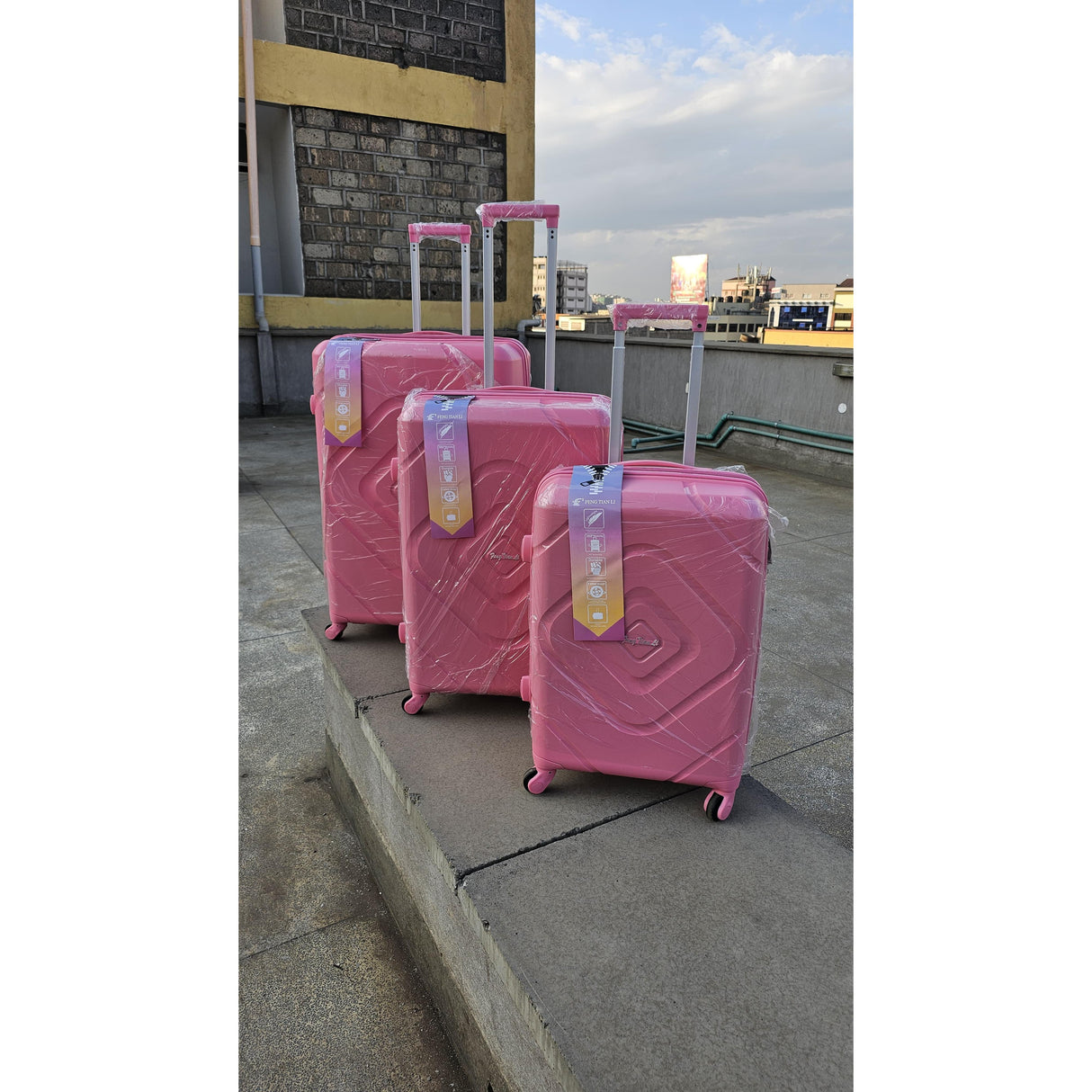 Unbreakable Rubber PP 3-in-1 Suitcase Set – Lightweight, Stylish & Secure