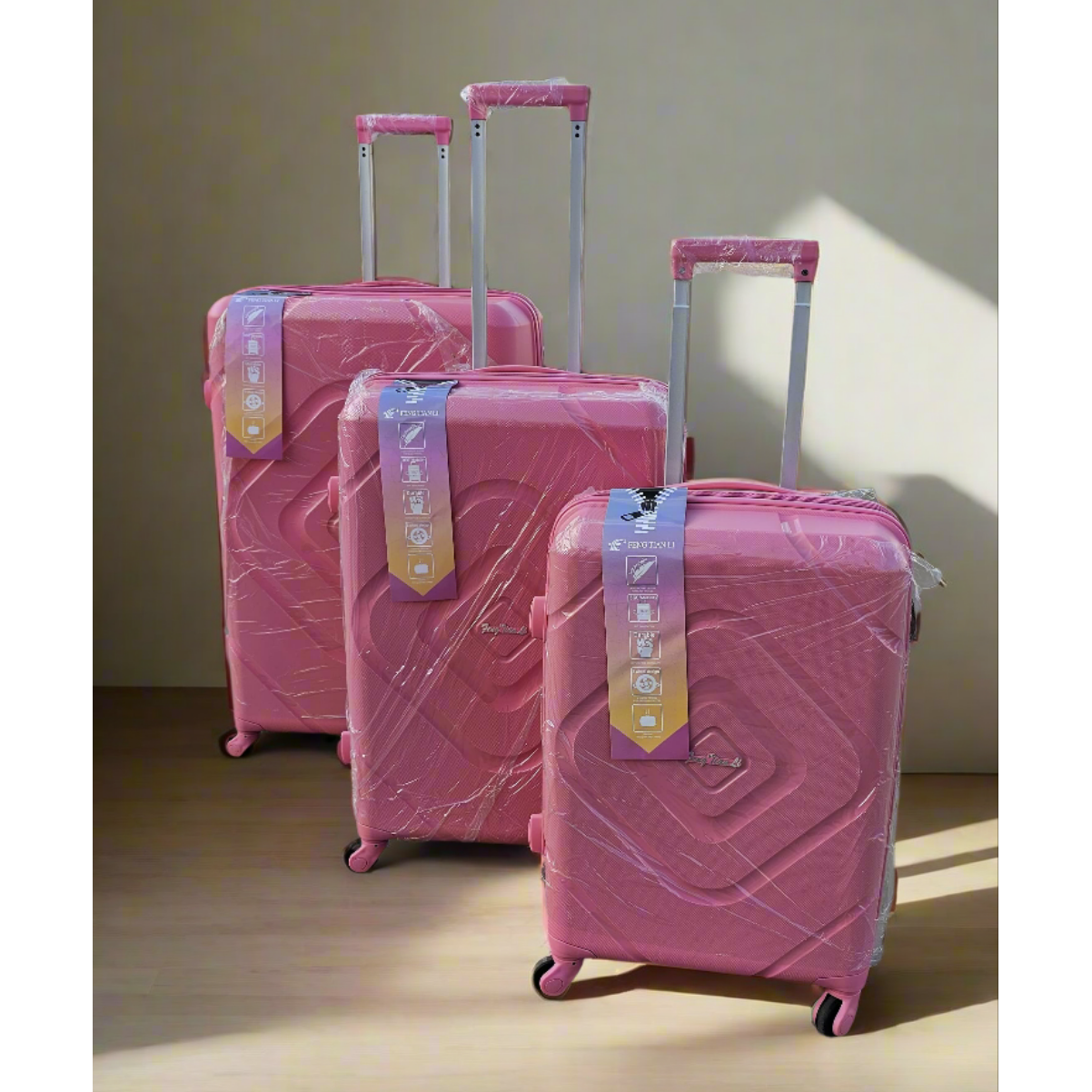 Unbreakable Rubber PP 3-in-1 Suitcase Set – Lightweight, Stylish & Secure