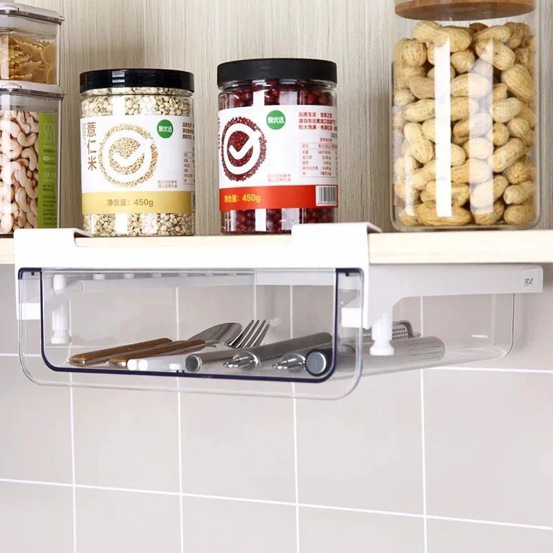 Under Shelf Organizer Space Saving Storage Rack for Kitchen, Office, and Home Shelving Units Household Storage Caddies
