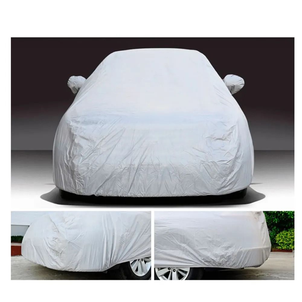 Universal Grey Car Cover Outdoor Waterproof Breathable Protection