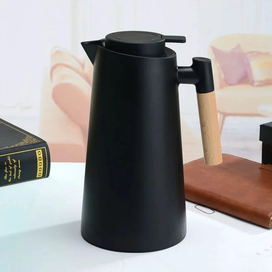 Vacuum Flask 1000ml Double Wall with Push Button Pourage Drinkware Drinkware