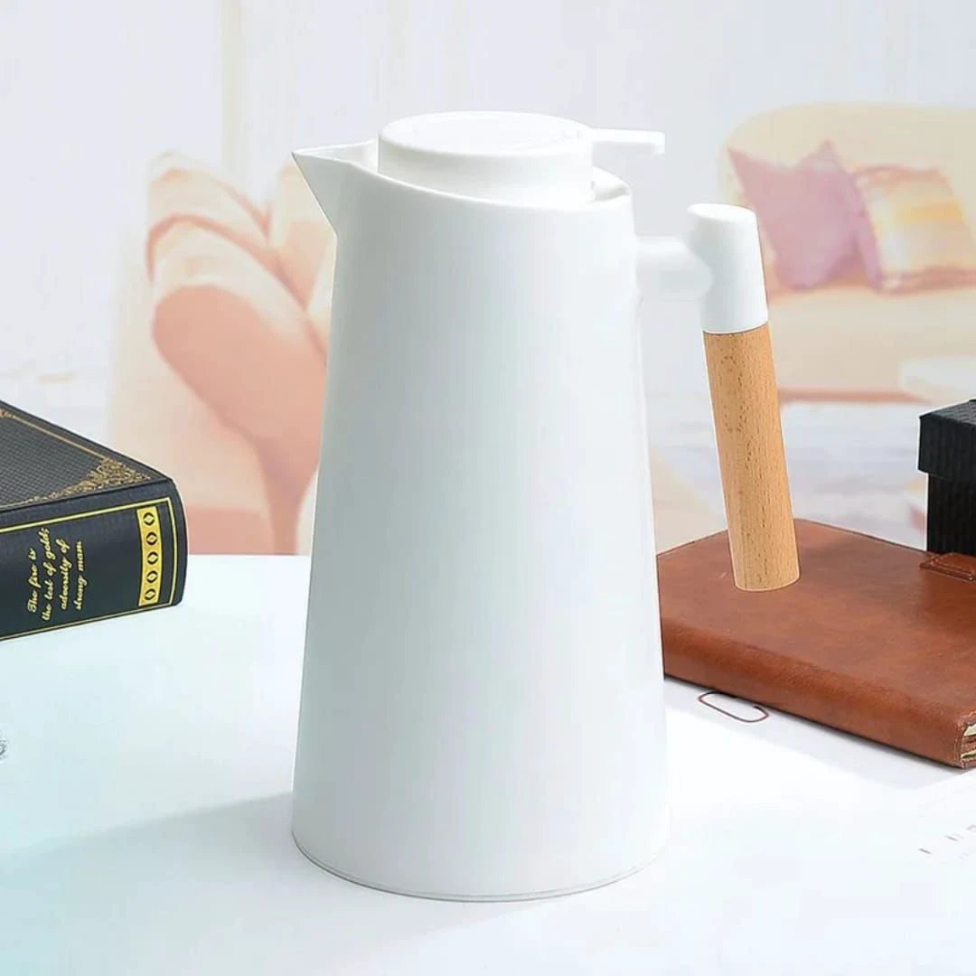 Vacuum Flask 1000ml Double Wall with Push Button Pourage Drinkware Drinkware