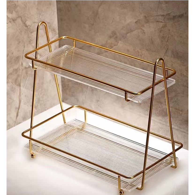 Vanity Multipurpose Acrylic Rack | Desktop Storage Organizer | 33cm (L) x 19cm (W) x 30cm (H)