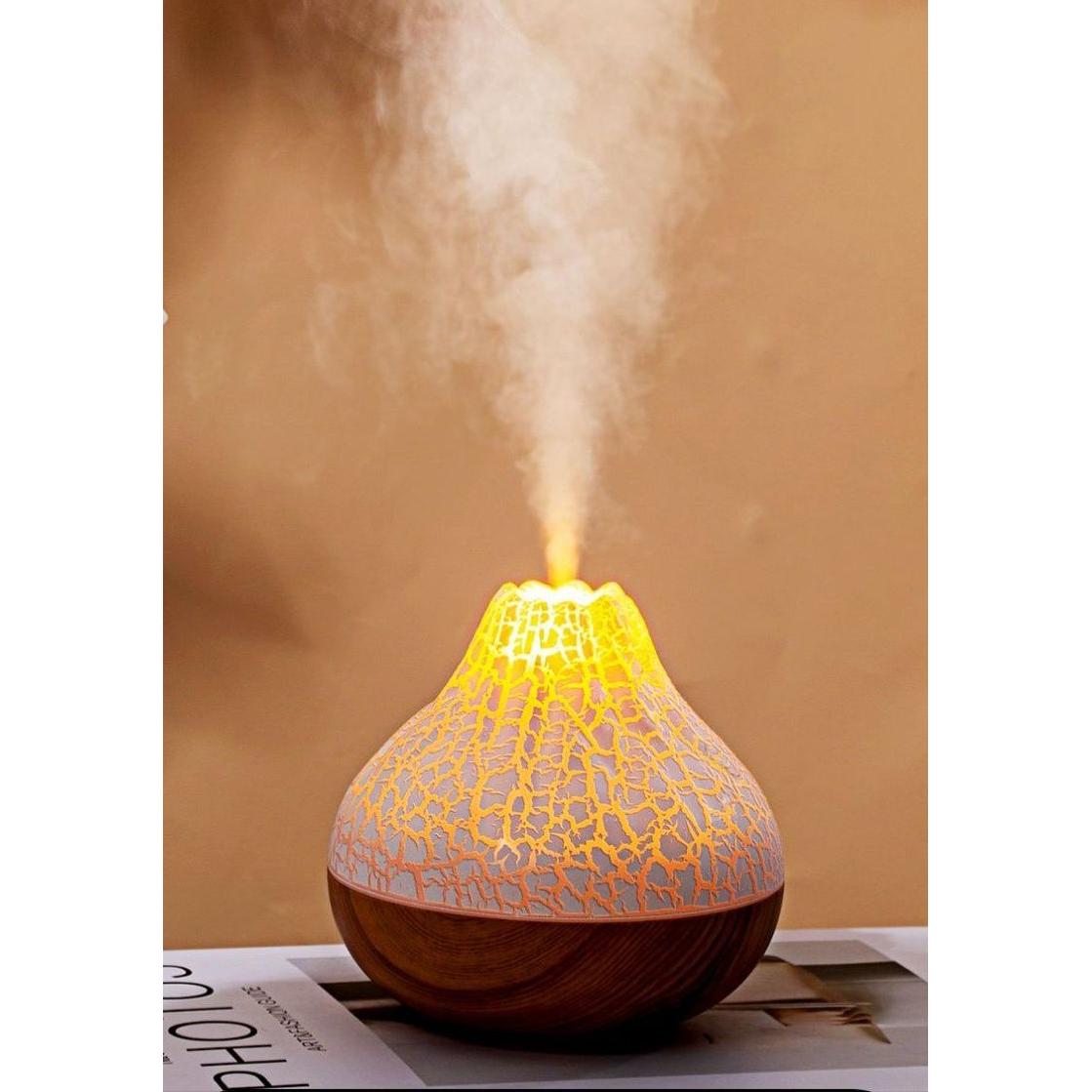 Volcano Aromatherapy Diffuser Humidifier 300ml with Remote Control & Color Gradient Ambient Light