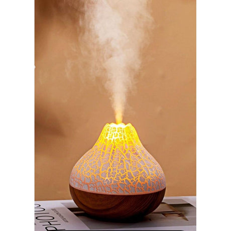 Volcano Aromatherapy Diffuser Humidifier 300ml with Remote Control & Color Gradient Ambient Light