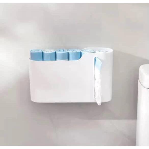 Wall-Mounted Garbage Bag Dispenser – No-Drill Kitchen Storage Organizer Garbage Bins & Trash Bags Kitchen Cabinet Organizers