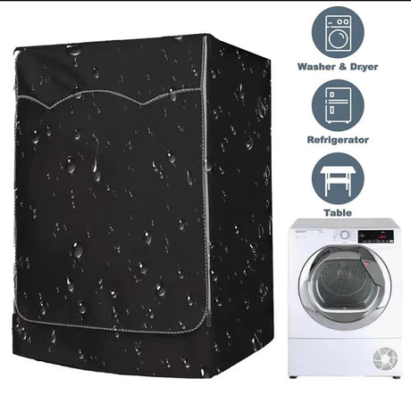 Waterproof Front Load Washing Machine Cover with Zipper – 60x65x85cm – Black