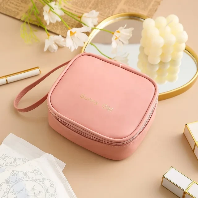 Waterproof Mini Pads Pouch | Multipurpose Zipper Bag Cosmetic Bags & Cases Cosmetic & Toiletry Bags
