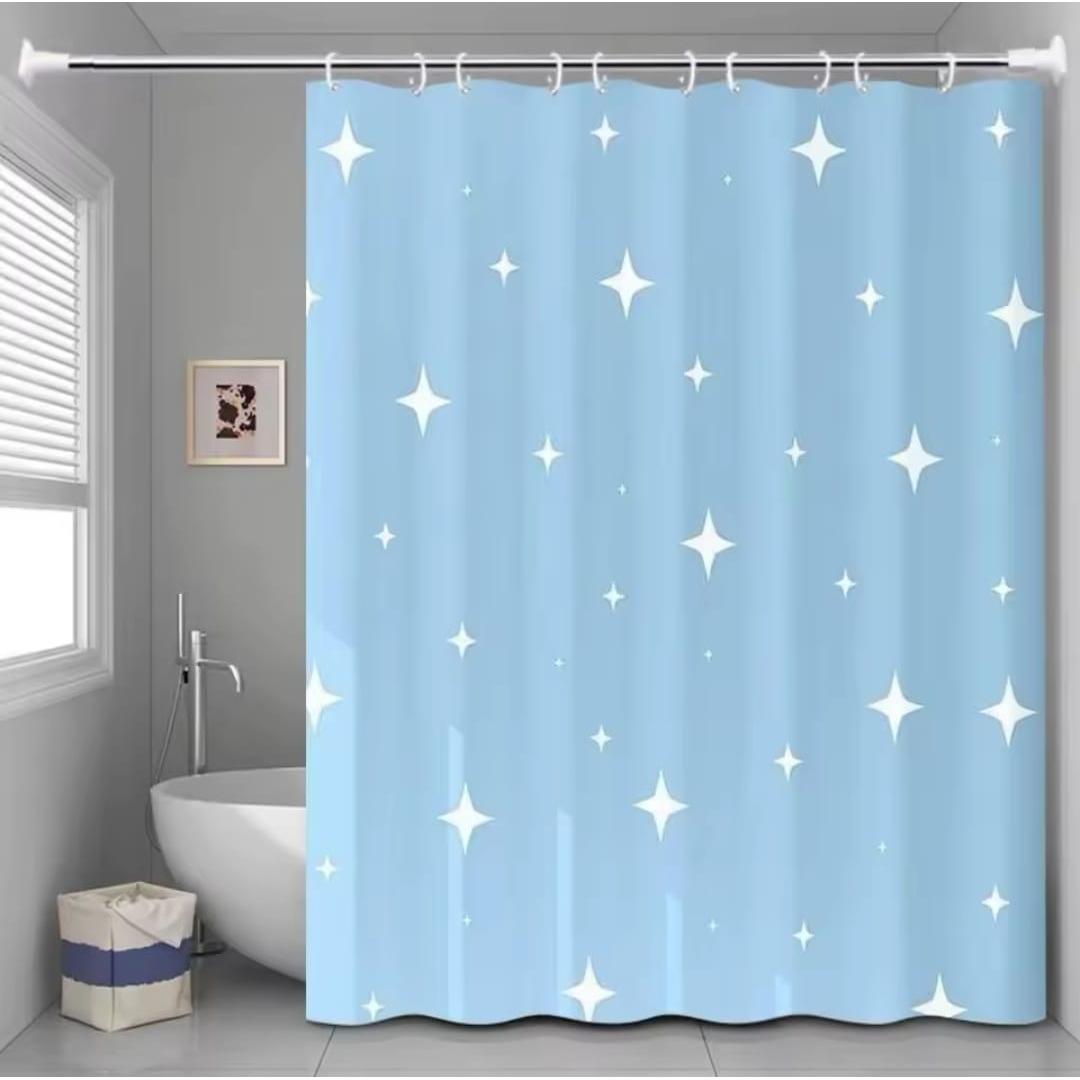 Waterproof PEVA Shower Curtain with Hooks 180×200cm