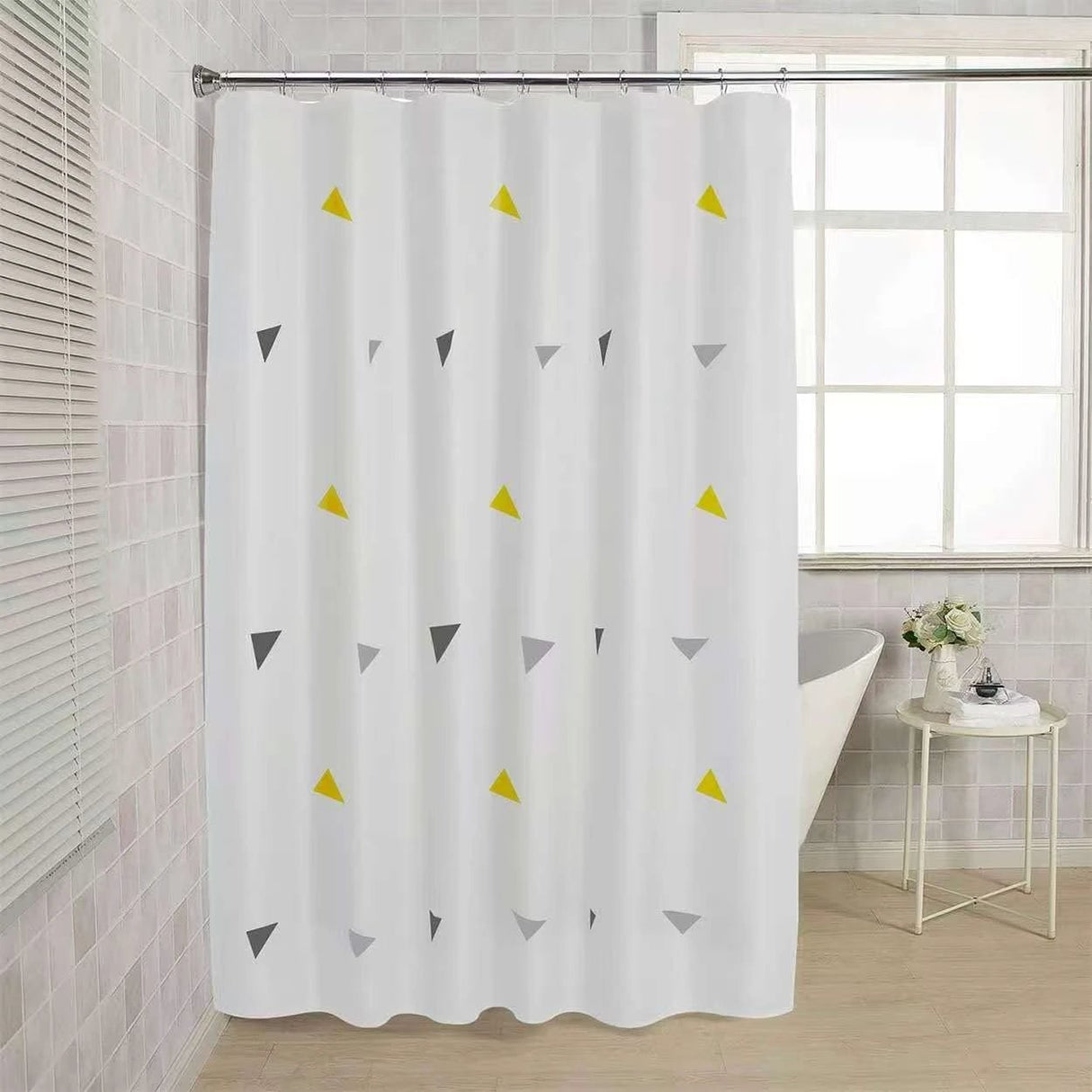 Waterproof Shower Curtain with Hooks – 180x200cm PEVA Bathroom Curtain Shower Curtains Shower Curtains
