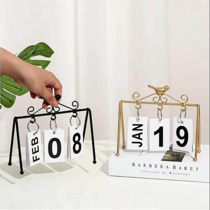 Desk Calendar Standing Flip - Large Display Daily Desktop Calendar Home & Office Desk Calendars