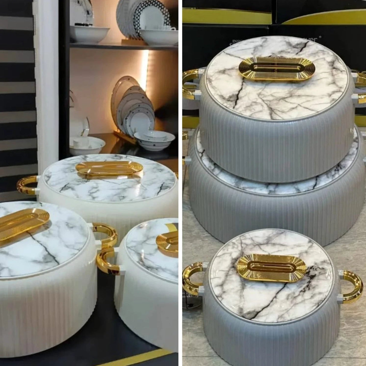 Premium Eco-Friendly Insulated Food Warmers Casserole Set - 3 Piece (2L, 4L, 6.5L) Kitchenware Insulated Bags