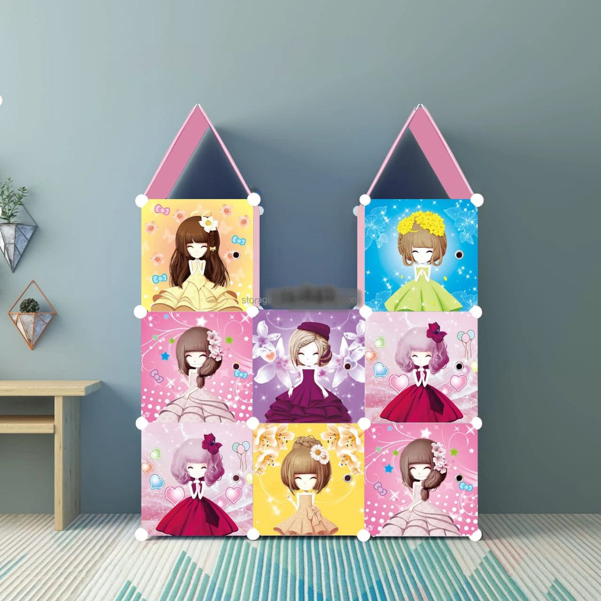 Kids Fashion Plastic Wardrobe - Children's Storage Closet Home Furnishings Kids' Wardrobes