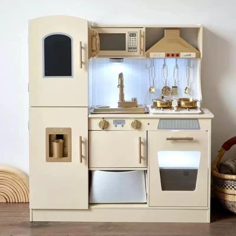 Kitchen Wooden Toy for Kids - Complete Playset with Microwave, Sink, Oven & Accessories Toys & Games Toy Kitchens