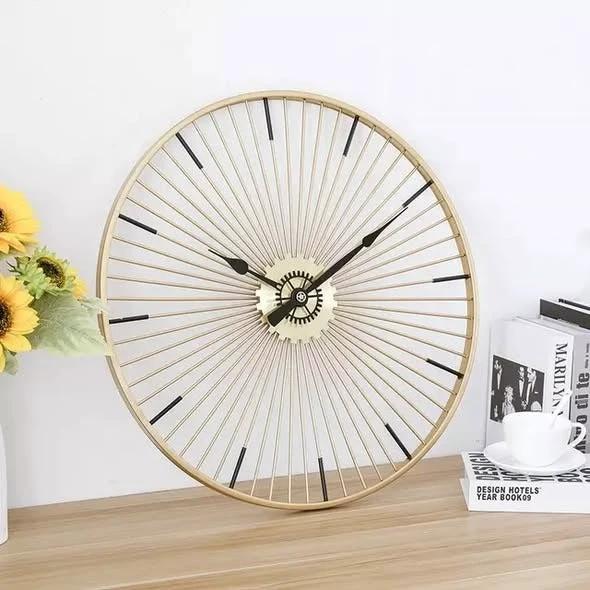 Antique Pendulum Wall Clock - Large Decorative Square Metal Framed Design Home Décor Wall Clocks
