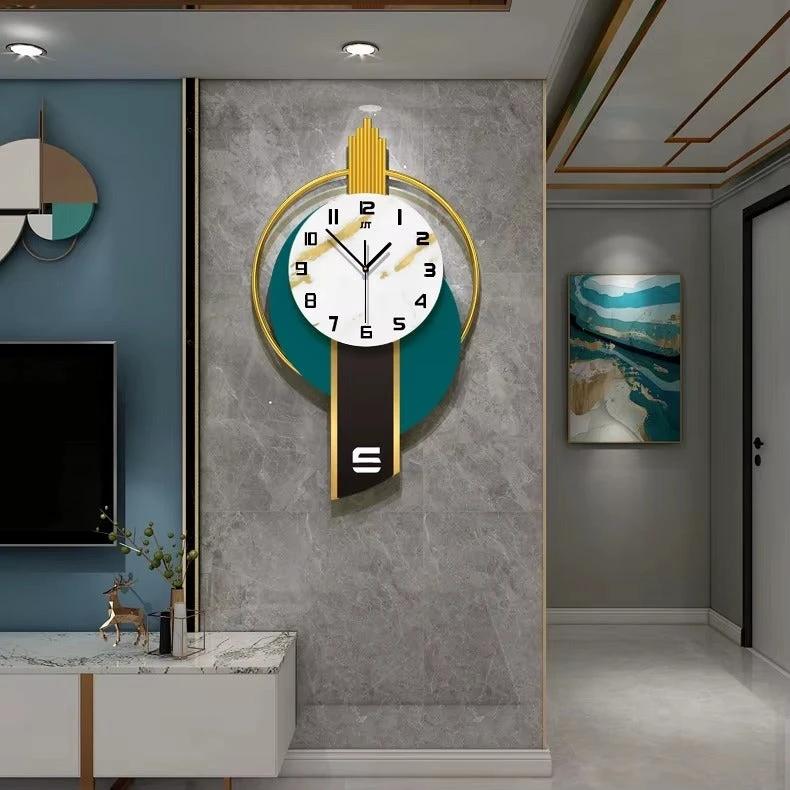 Stylish Nordic-Inspired 3D Metal Wall Clock - Modern Minimalist Design Home Décor Wall Clocks