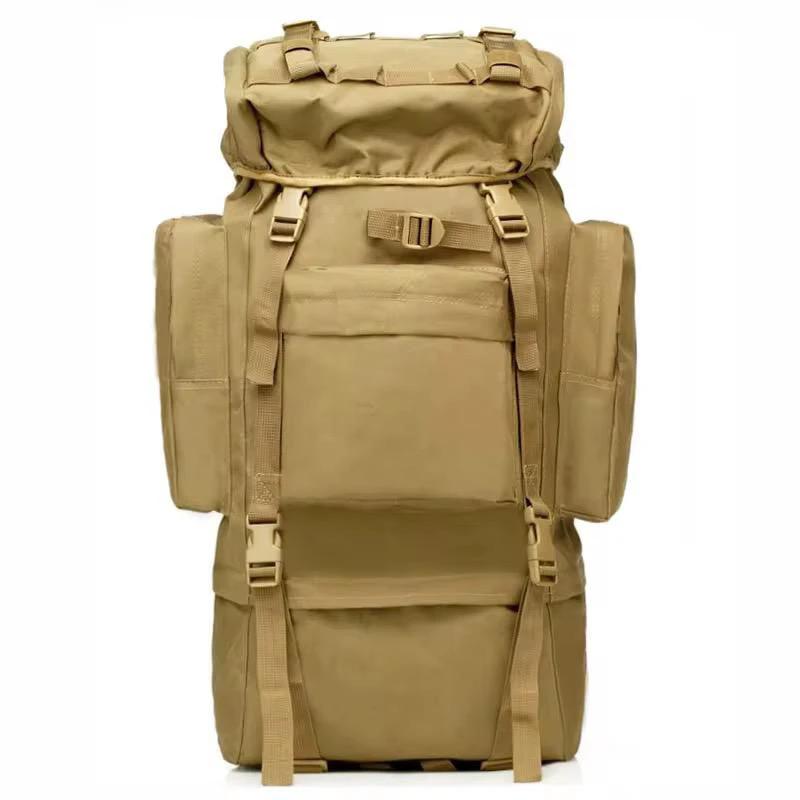 70L Outdoor Tactical Rucksack - Waterproof Oxford 900D with Metallic Frame Sports & Fitness Hiking Backpacks