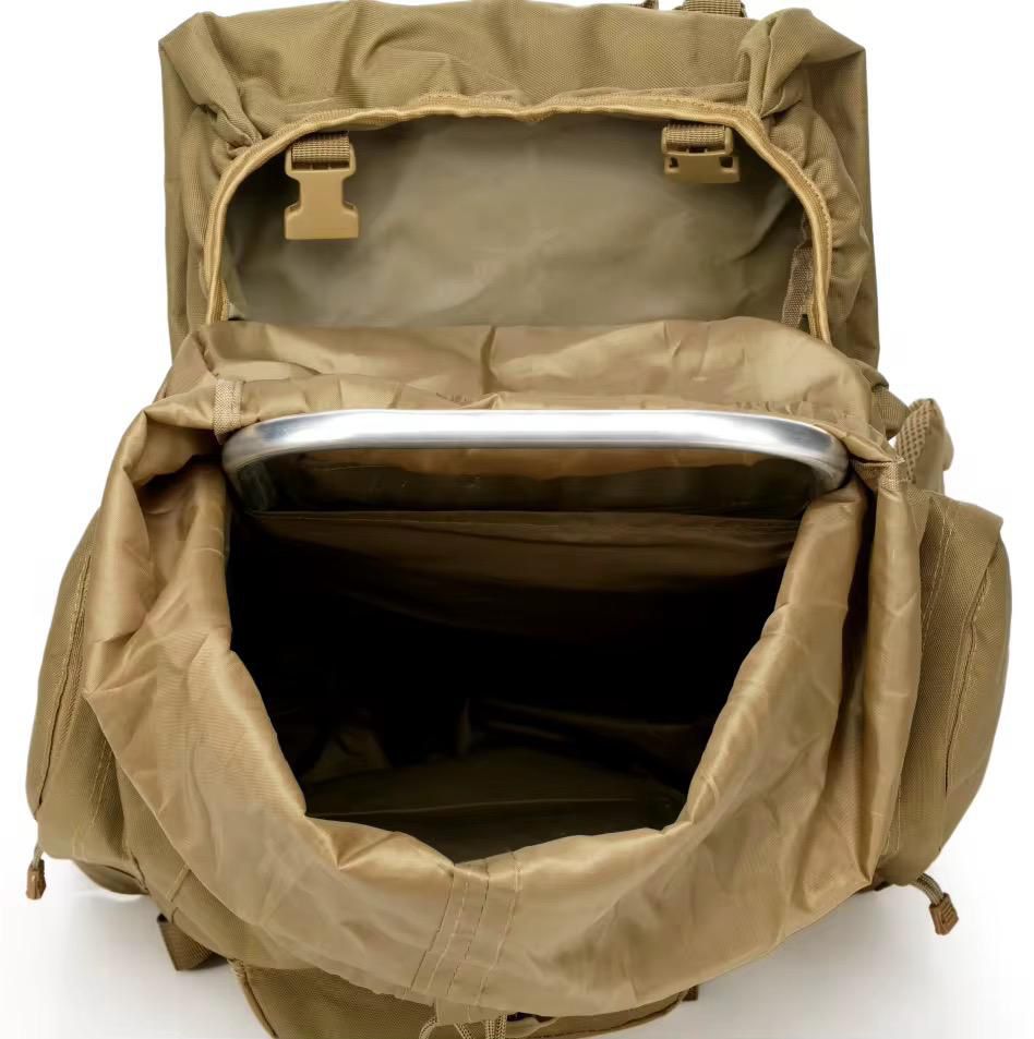 70L Outdoor Tactical Rucksack - Waterproof Oxford 900D with Metallic Frame