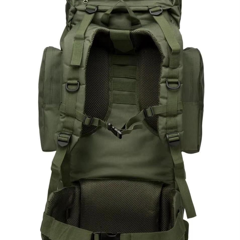 70L Outdoor Tactical Rucksack - Waterproof Oxford 900D with Metallic Frame Sports & Fitness Hiking Backpacks