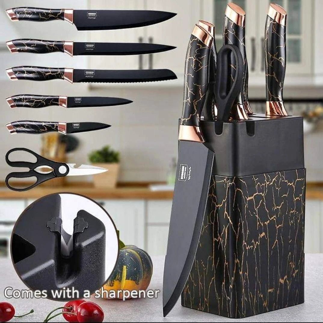 Marble Black Knife Set Kitchen & Dining Kitchen Knives