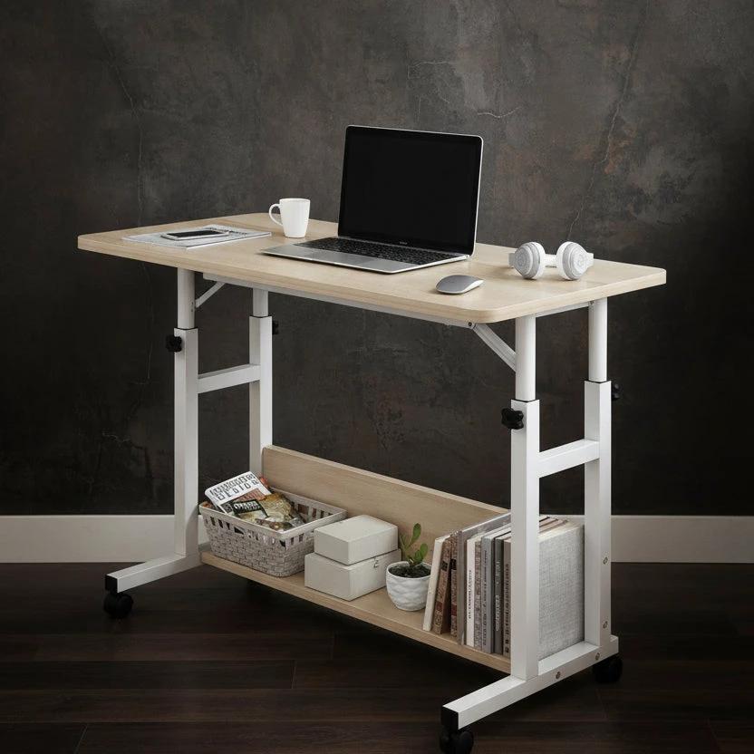 Portable Laptop Table with Wheels Heavy Duty 50kg Load Capacity Multiple Colors. Desks Workspace Tables