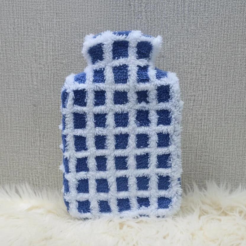 Hot Water Bottle with Cover - 1500ml Blue Home & Garden Heating Pads