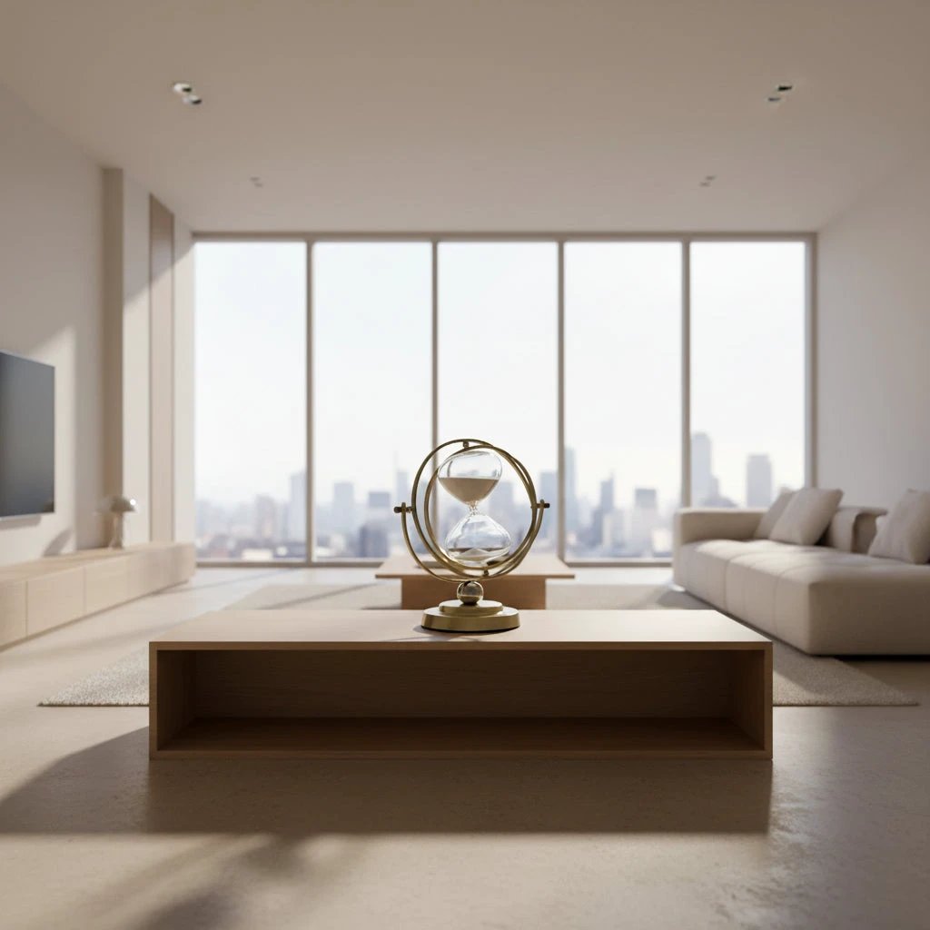 Hourglass Globe Timer Ornament Statue - Antique Metal Sand Watch Sculpture Home & Living Hourglasses