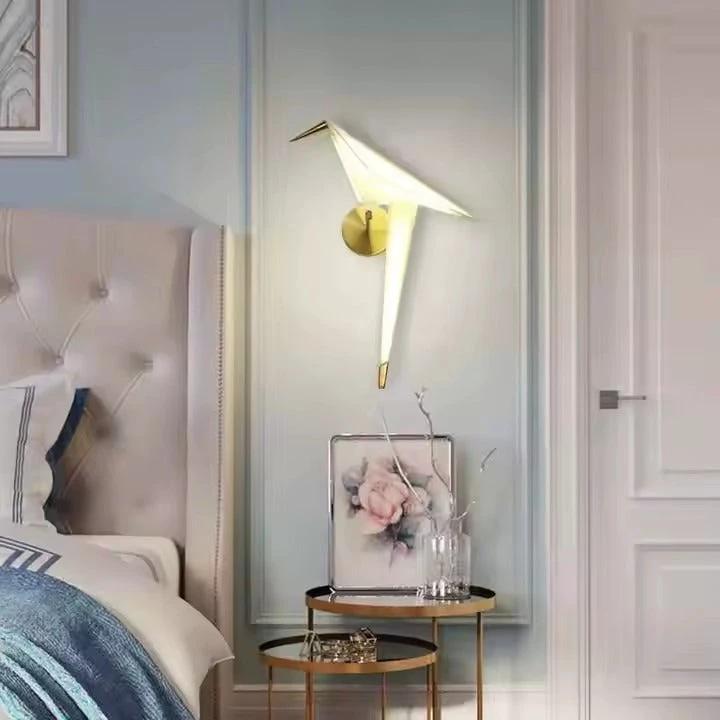 Creative Paper Crane Bird Wall Sconce Lighting Wall Light Fixtures