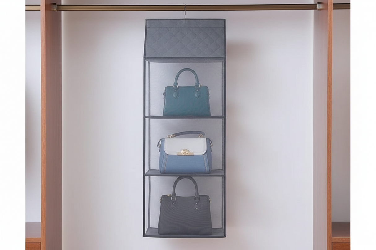 Layer Bag Organizer - Wardrobe Storage Bag for Handbags and Tote Bags