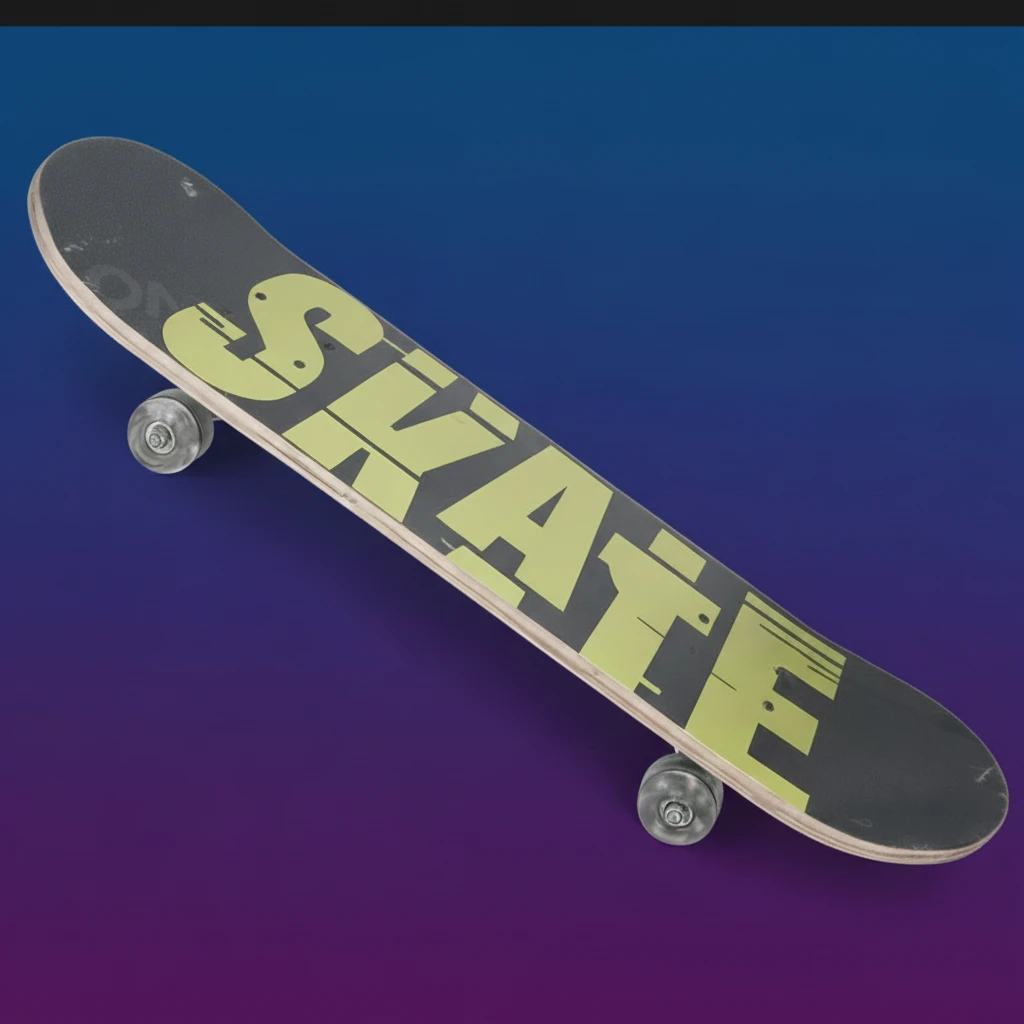 Maple Wood Skateboard - Anti-Shock PU Wheels Outdoor & Sports Classic Skateboards