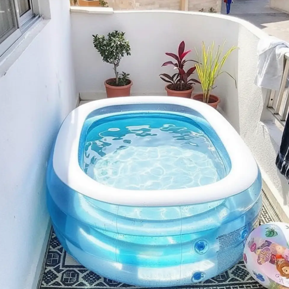 Kids Inflatable Whale Pool Kids Outdoor Play Water Play Equipment
