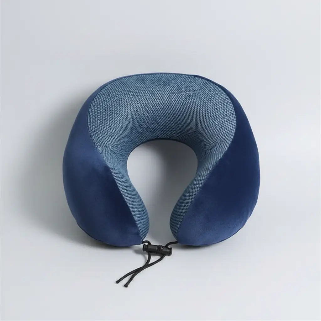 Memory Foam Travel Neck Pillow With Pocket Washable Cover Travel Pillows