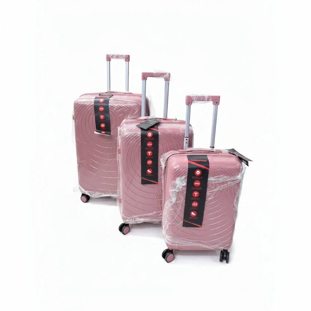 PP 3-in-1 Suitcase Set – Unbreakable Rubber, 28" Luggage & Travel Bags Suitcase Travel Sets