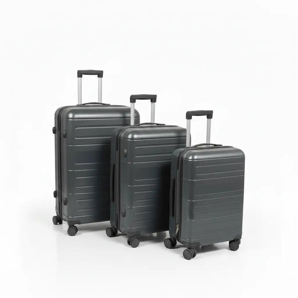 PP 3-in-1 Suitcase Set – Unbreakable Rubber, 27" Luggage & Travel Bags Suitcase Travel Sets