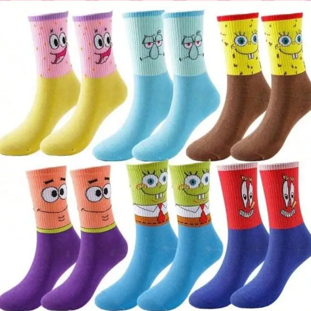 HYP SpongeBob SquarePants Men's Crew Socks Socks & Hosiery Crew Socks