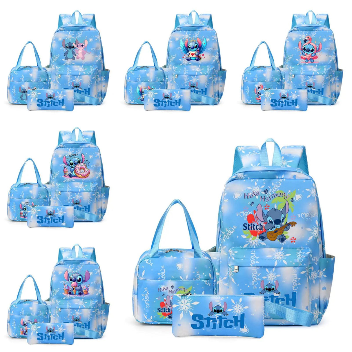Stitch 3-in-1 Kids Backpack Set Kids' Bags & Accessories School Backpacks