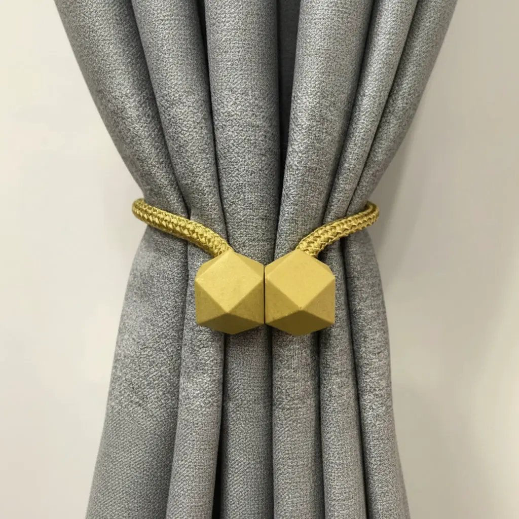 Magnetic Curtain Holders – Geometric Ball Design Home Decor Curtain Tiebacks
