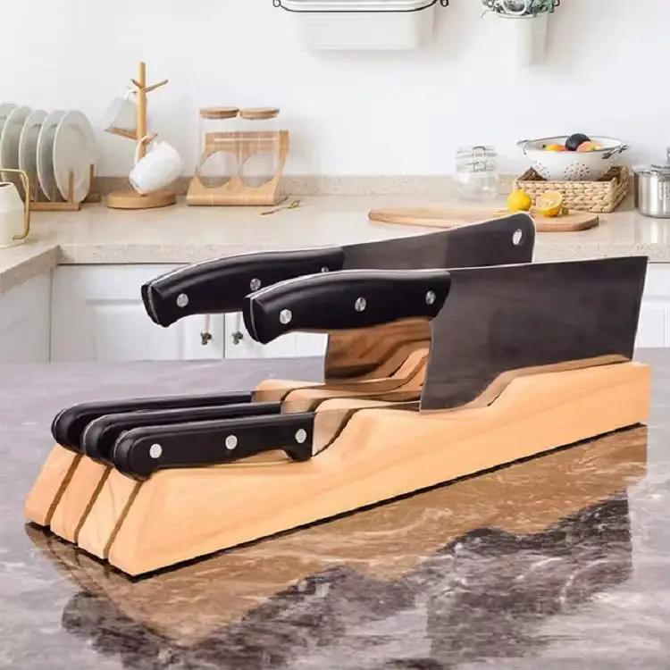 Heavy Duty Wooden Kitchen Knife Holder Kitchen & Storage Knife Holders