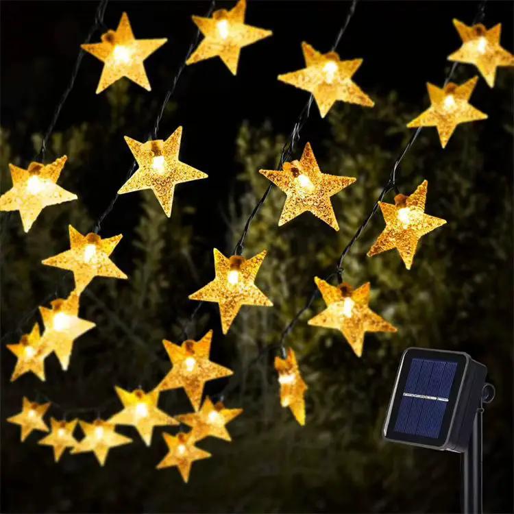 Solar Outdoor Star Fairy Lights 12M 100 LED Stars Home Decor String Lights