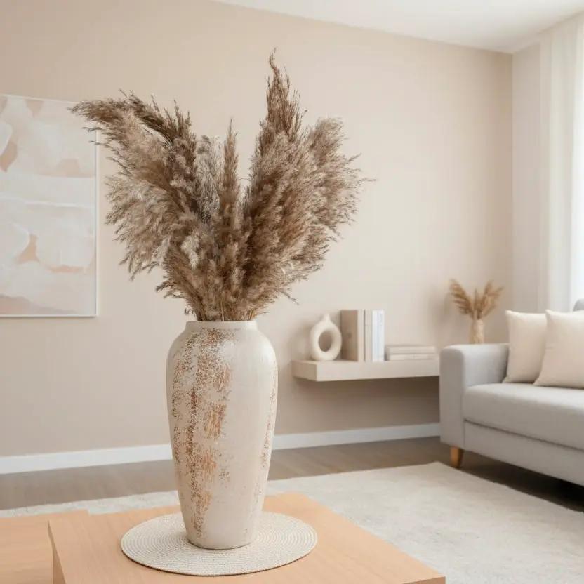 Dried Wild Mini Reed Pampas Bunch of 10 Home Decor Dried Flowers