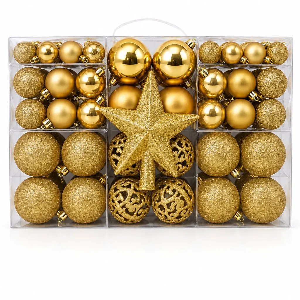 101-Piece Shatterproof Christmas Ball Ornaments Christmas Tree Ornaments Holiday Ornaments