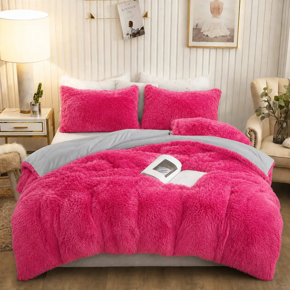 6x7 Plush Fluffy Duvet Set 6-Piece Duvet Set Bedding Sets