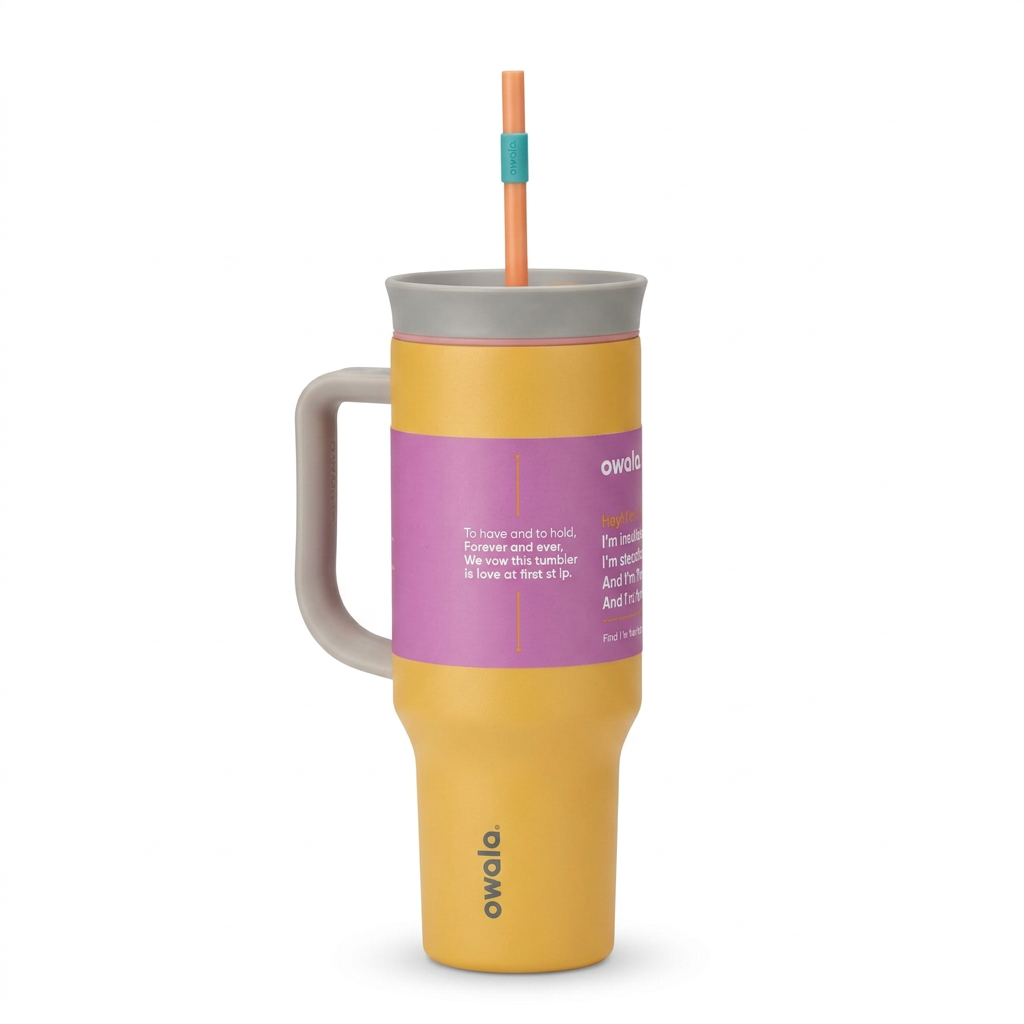 40oz Insulated Tumbler With Handle And Straw Insulated Tumbler Tumblers