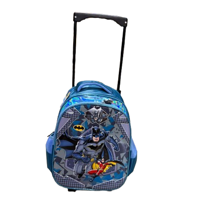 Kids' Trolley Backpack - Cute Cartoon Character with Smooth Wheels PP1-Grade 2