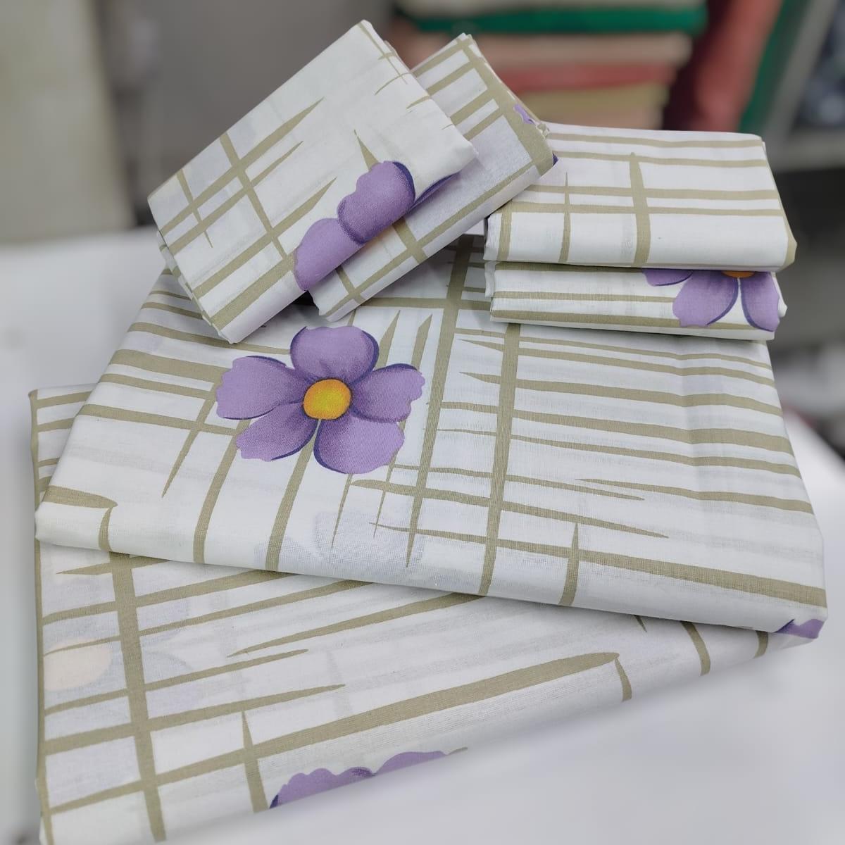 Cotton Printed Bedsheet Set - 6x7 ft