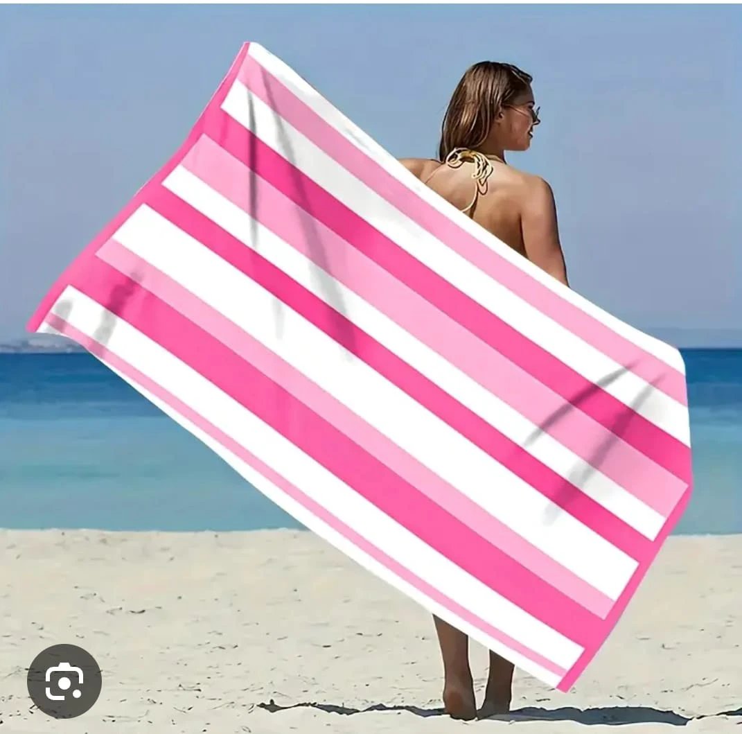 100% Cotton Stripped Beach Towels and Pool Towels Home & Living Beach Towels
