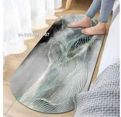Warm Soft Oval Bedside Mat 60x180cm Easy Clean Bedroom Living Room Floor Rug Home & Garden Rugs