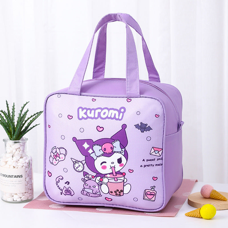 Cartoon Themed Insulated Lunch Bag Kids School Lunch Box Cooler Bag